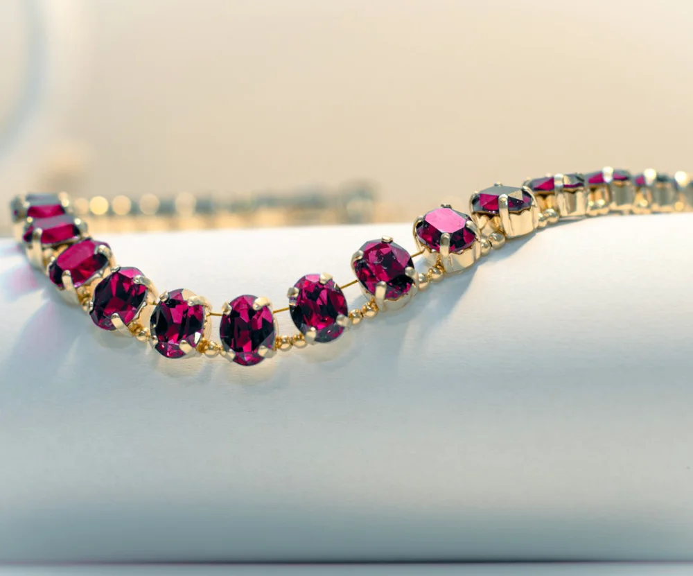 Pulseira Riviera em Ouro Amarelo 18k com Rubis